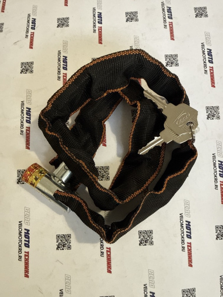 Замок велосипедный, цепь 6х1000, под ключ, 70