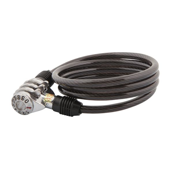 Замок, трос спиральный, кодовый диам.6х100см