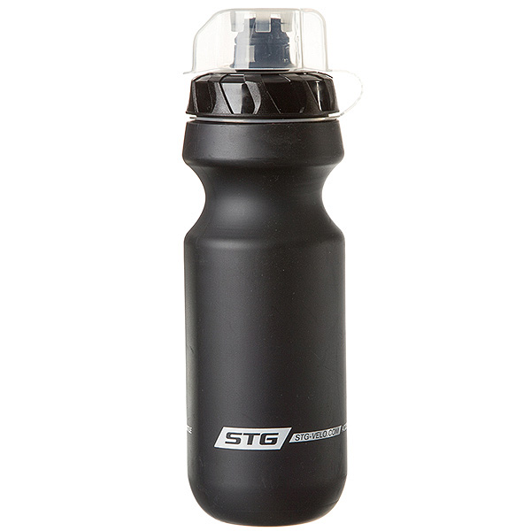 Велофляга STG 600мл  CSB-542M черная с крышкой