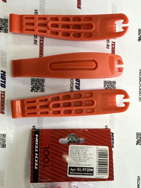 Монтажные лопатки, 3шт, нейлон, оранжевые KL-9720W 1/100